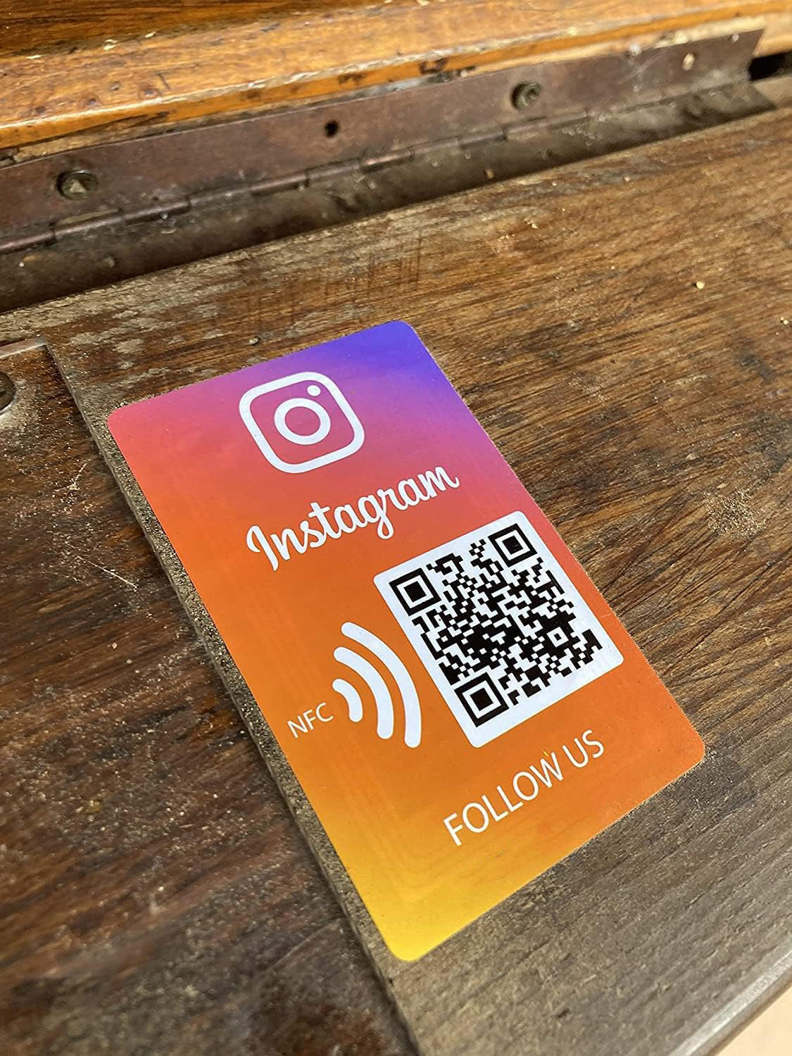 Follow Us On Instagram NFC Business Card Tap