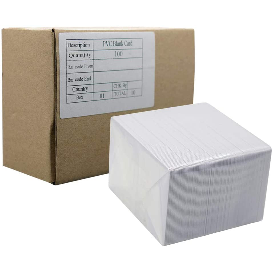 PVC blank cards white - Express delivery possible 